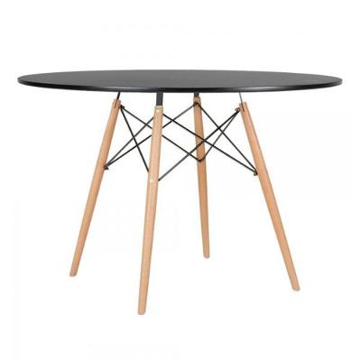 Mesa De Jantar Redonda Eames Eiffel 120 Cm Preto Preto