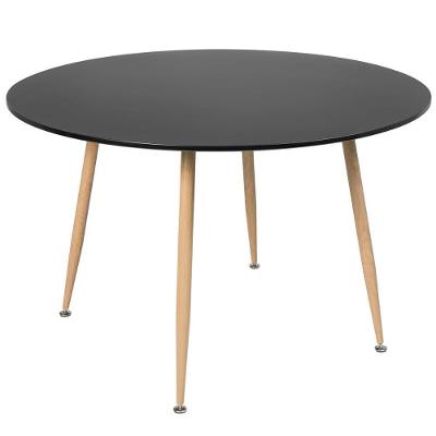 Mesa De Jantar Redonda Clarice 120cm Preto Preto