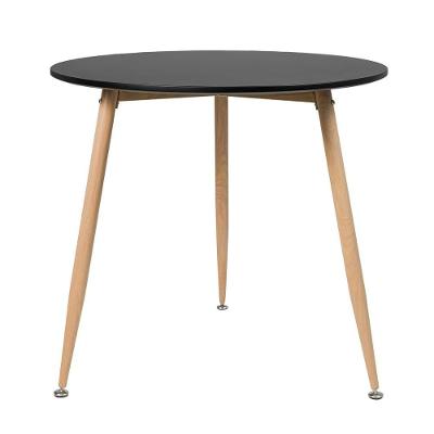 Mesa Redonda Clarice 80cm Preto Preto