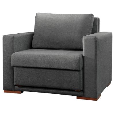Poltrona Cama Hermes Luxo Castellar Móbile Linho Cinza