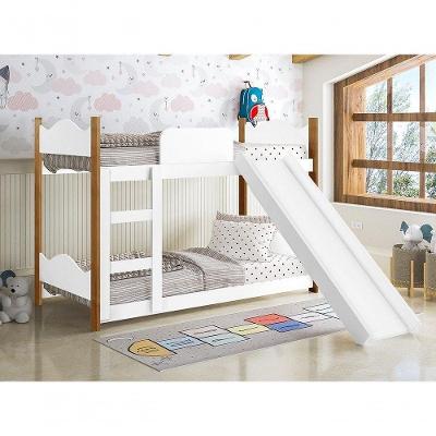 Beliche Infantil Encanto Branco Grenat Com Escorregador- Gabrielli Móveis