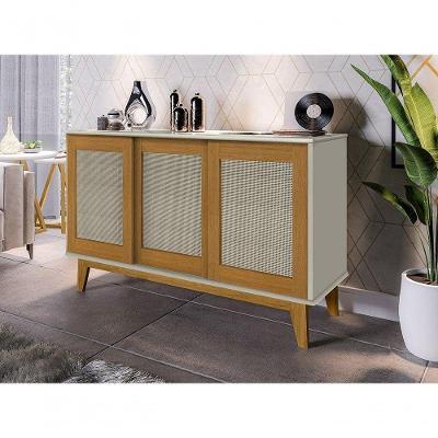 Buffet Detroit 3 Portas Off/White / Madeira - Tebarrot