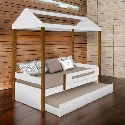 Cama Casa Solt. Lara Branco/mel C/ Aux. E 02 Colchões