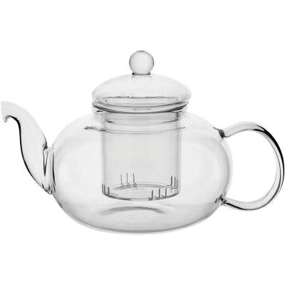 Clear Chaleira 12X13X21Cm 600Ml Borosilicato Transp Com Infusor