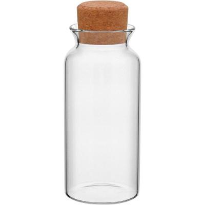 Pote 20X9X9Cm 850Ml Borosilicato Transp Tampa Cortiça