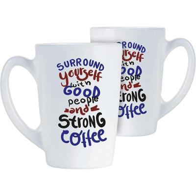 Luminarc New Morning Caneca 11X8X8Cm 320Ml Vidro Temperado Branco Decorado