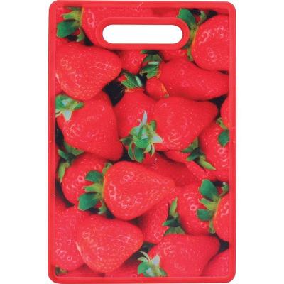 Tábua Culinária 1X30X20Cm Plástico Vermelho