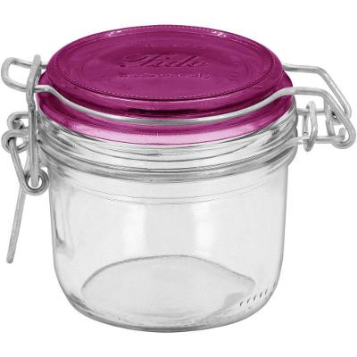 Bormioli Rocco Fido Pote Hermético 8X8X8Cm 200Ml Vidro Transp Tampa Rosa