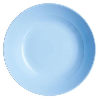 Luminarc Diwali Prato Fundo 4X20X20Cm Vidro Temperado Azul 6Pç