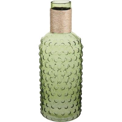 Dijon Garrafa Decorativa 35X13X13Cm Vidro Verde