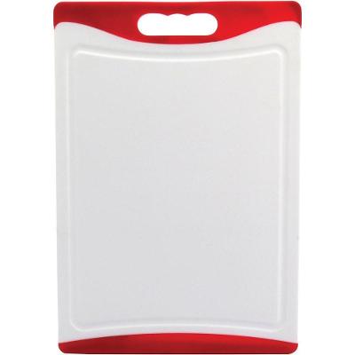 Tábua Culinária 1X36X25Cm Plástico Vermelho Antiderrapante