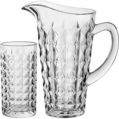 Dalia Jg Jarra/Copos 25X21X13Cm 1,3L/300Ml Cristal Eco Transp 7Pç