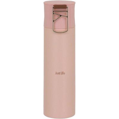 Just Life Garrafa Térmica 24X6X6Cm 500Ml Inox Rosa Parede Dupla