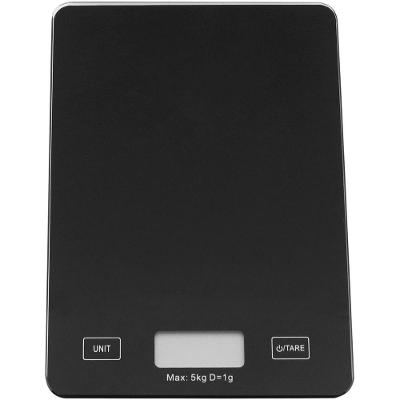 Scale Balança Digital 2X15X22Cm 5Kg Vidro Preto