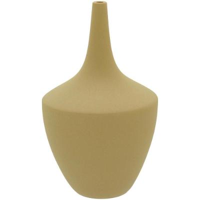 Emma Garrafa Decorativa 23X13X13Cm Cerâmica Amarelo