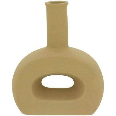 Bella Garrafa Decorativa 20X16X7Cm Cerâmica Amarelo