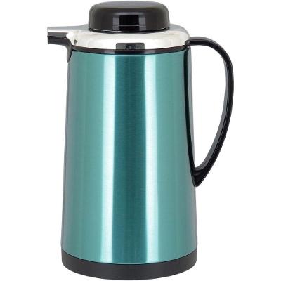 Garrafa Térmica 25X17X13Cm 1L Plástico Azul Ampola Vidro