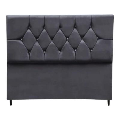 Cabeceira Estofada Queen 160 Cm Geovana Suede Cinza Escuro