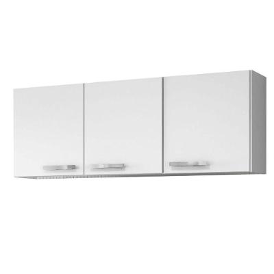 Armário Aéreo 3 Portas Parma 150cm Lumil Móveis Branco