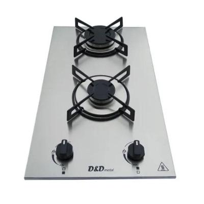 Fogão Cooktop de Embutir 2 Bocas Inox GLP D&D Metal