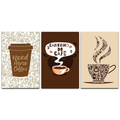 Kit Placas Quadros Decorativos 3 Peça 20x30 Cantinho Do Café