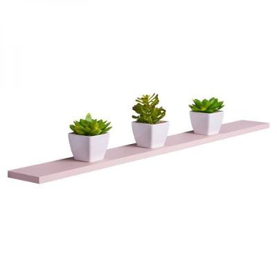 Prateleira 100 X 20cm Rosa Claro Suporte Invisível