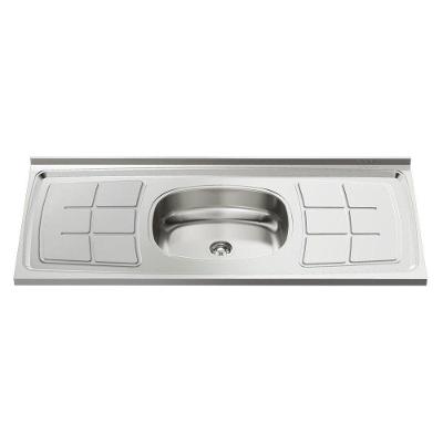 Pia de Cozinha com Cuba e Válvula Bali 120cm Inox Ghel Plus