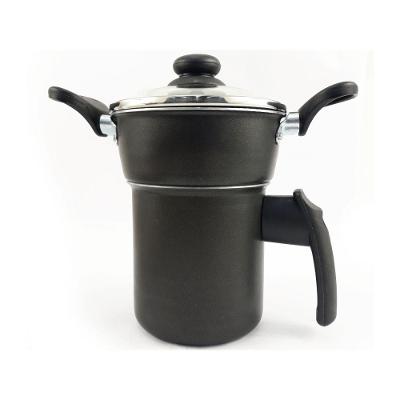 Panela Cuscuzeiro Tampa Vidro Baquelite Antitérmico Preto