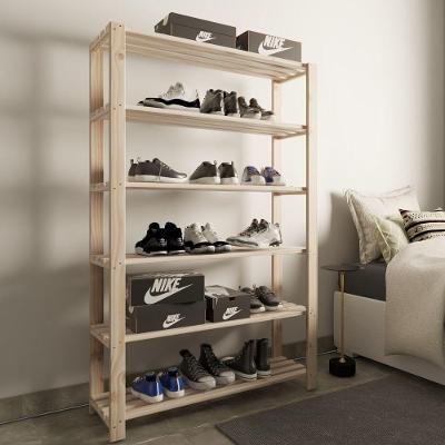 Arara De Roupas E Estante Reforçada De Sala Minimalista Conjunto