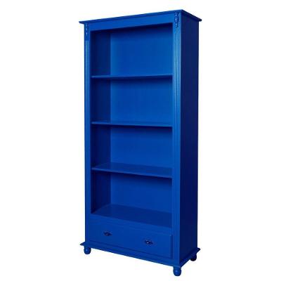 Estante Antique 3 Prateleiras 1 Gaveta Laca Azul