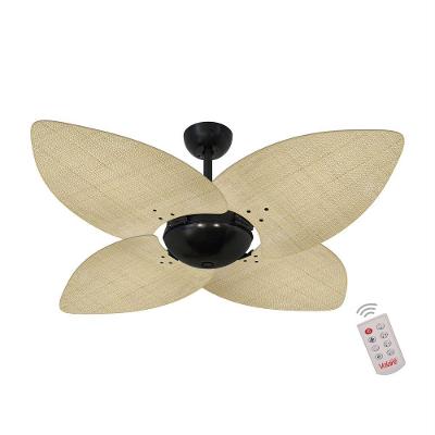 Ventilador De Teto Nero 4 Pás Palmae Natural 220V