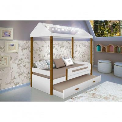 Bicama Solteiro Montessoriana Fio De Luz De Bolinhas