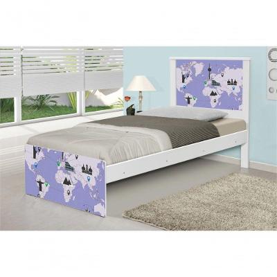 Cama Solteiro Mapa Viagens