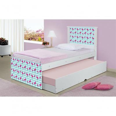 Cama Bicama Juvenil Flamingo Com Colchões