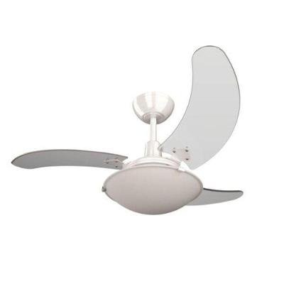 Ventilador De Teto Aura Branco 110V 3 Pás Transparentes