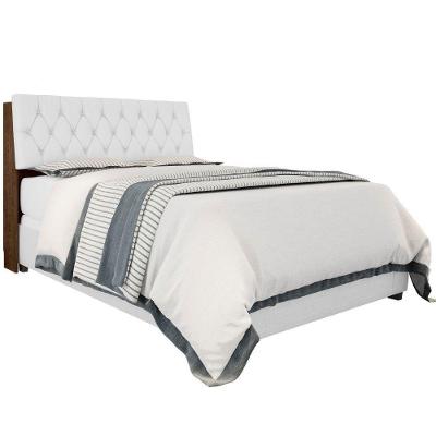 Cabeceira Casal Box Laura Malbec Captonê Branco