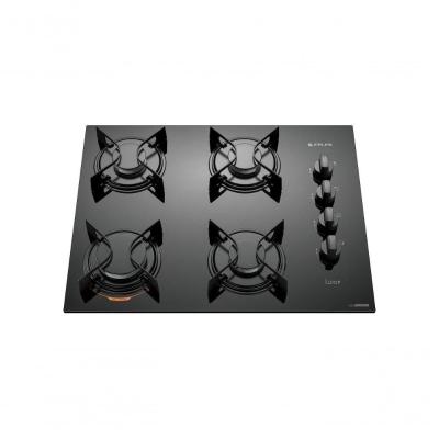 Cooktop 4 Bocas Preto Com Mesa De Vidro Atlas U Top Bivolt