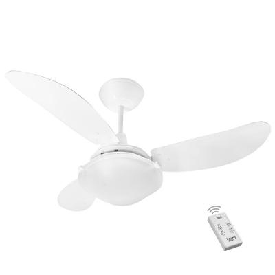 Ventilador Havaí 3 Pás 110V Branco E Controle Remoto