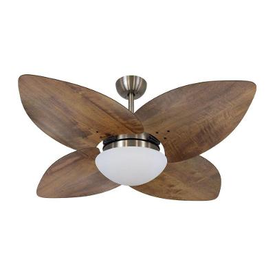 Ventilador De Teto Kovalski Bronze 4 Pás Rádica Imbuia 220V