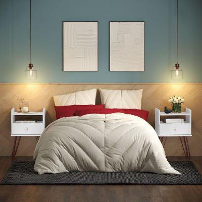 Conjunto Mesa De Cabeceira Renoir Branco