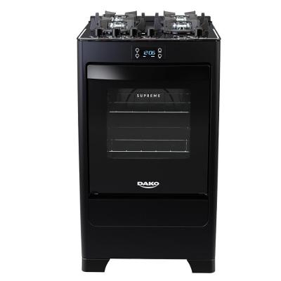 Fogão 4 Bocas Preto Com Mesa De Vidro E Timer Digital Dako Supreme Black Glass Bivolt