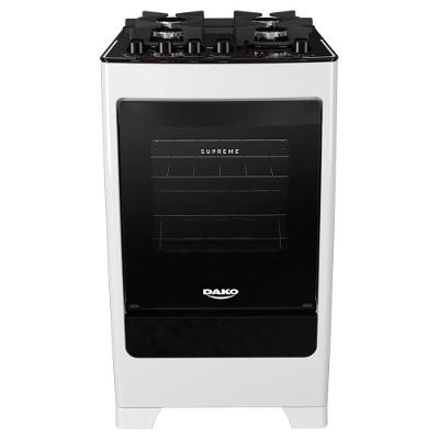 Fogão Supreme Glass 4 Bocas com Mesa de Vidro com Acendimento Automático Branco Dako Bivolt