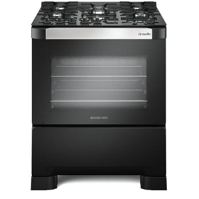 Fogão Mueller 5 Bocas Decorato Vetro Preto Com Timer Bivolt