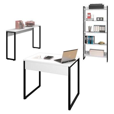 Mesa 90 Aparador E Estante Studio Industrial Branco