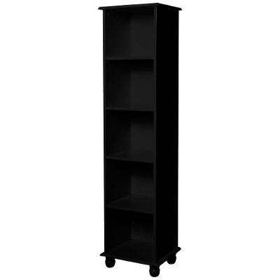 Torre Antique Alta Lateral 4 Prateleiras Laca Preta