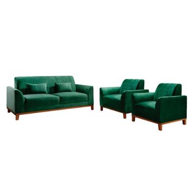 Conjunto Namoradeira E Poltronas Versace Via Encanto Veludo Verde