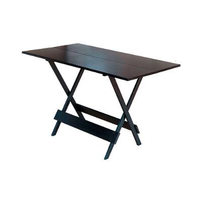 Mesa Dobravel De Madeira 120 X 70 - Marrom - Marrom.