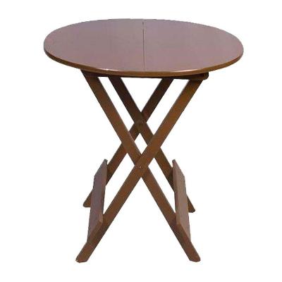 Mesa Redonda Dobrável Em Madeira Maciça 70X70 Imbuia Ideal Para Bares E Restaurantes