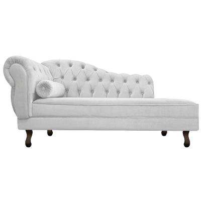 Diva Recamier Diana 140cm Lado Direito Suede Branco