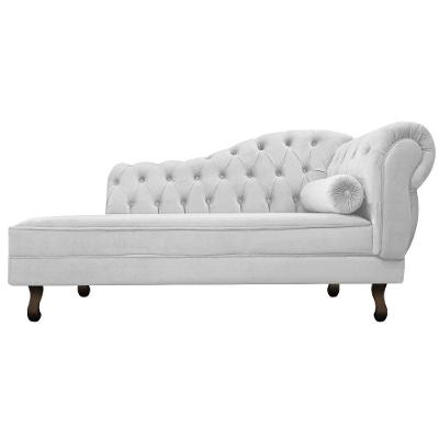 Diva Recamier Diana 140cm Lado Esquerdo Suede Branco